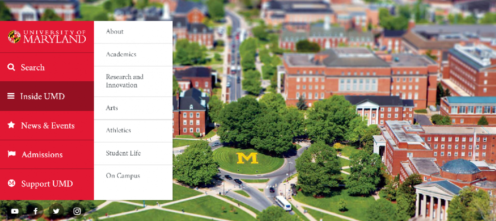 university of maryland website review